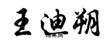 胡问遂王迪朔行书个性签名怎么写