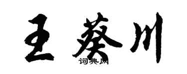 胡问遂王葵川行书个性签名怎么写