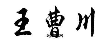 胡问遂王曹川行书个性签名怎么写