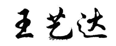 胡问遂王艺达行书个性签名怎么写