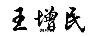胡问遂王增民行书个性签名怎么写