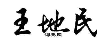 胡问遂王地民行书个性签名怎么写