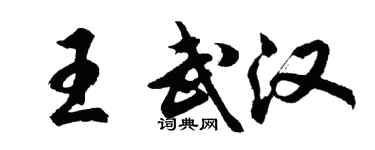 胡问遂王武汉行书个性签名怎么写