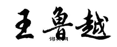 胡问遂王鲁越行书个性签名怎么写