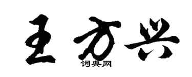 胡问遂王方兴行书个性签名怎么写