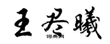 胡问遂王尽曦行书个性签名怎么写