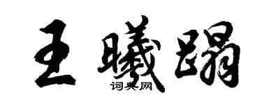 胡问遂王曦蹋行书个性签名怎么写