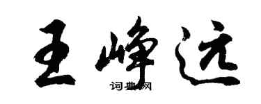 胡问遂王峥远行书个性签名怎么写
