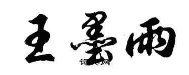 胡问遂王墨雨行书个性签名怎么写