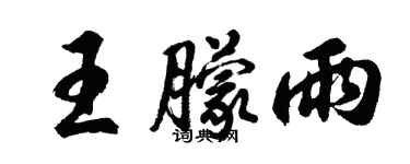 胡问遂王朦雨行书个性签名怎么写