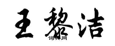 胡问遂王黎洁行书个性签名怎么写