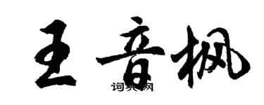 胡问遂王音枫行书个性签名怎么写