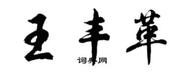 胡问遂王丰革行书个性签名怎么写