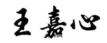 胡问遂王嘉心行书个性签名怎么写