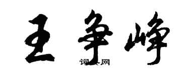 胡问遂王争峥行书个性签名怎么写