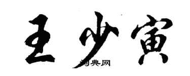 胡问遂王少寅行书个性签名怎么写