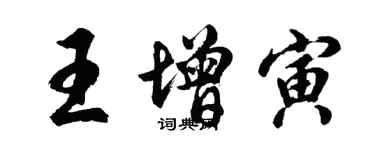 胡问遂王增寅行书个性签名怎么写