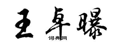 胡问遂王卓曝行书个性签名怎么写
