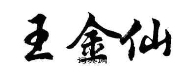 胡问遂王金仙行书个性签名怎么写