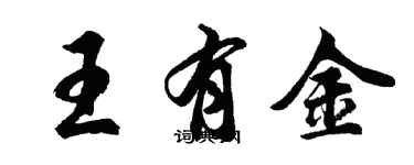 胡问遂王有金行书个性签名怎么写
