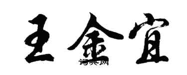 胡问遂王金宜行书个性签名怎么写