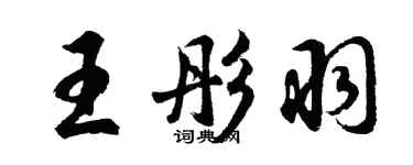胡问遂王彤羽行书个性签名怎么写