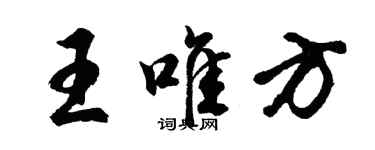胡问遂王唯方行书个性签名怎么写