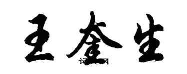 胡问遂王奎生行书个性签名怎么写