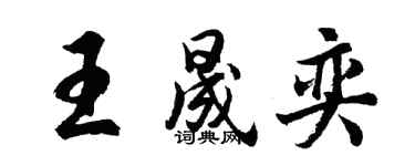 胡问遂王晟奕行书个性签名怎么写