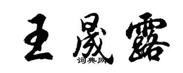 胡问遂王晟露行书个性签名怎么写
