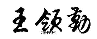 胡问遂王领勤行书个性签名怎么写