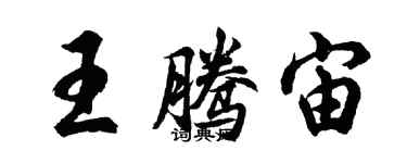 胡问遂王腾宙行书个性签名怎么写