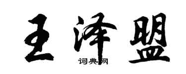 胡问遂王泽盟行书个性签名怎么写