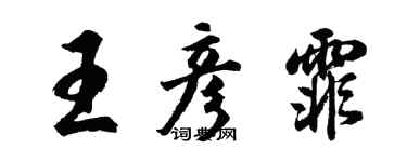 胡问遂王彦霏行书个性签名怎么写