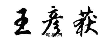 胡问遂王彦获行书个性签名怎么写