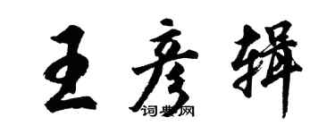 胡问遂王彦辑行书个性签名怎么写