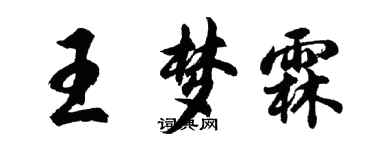 胡问遂王梦霖行书个性签名怎么写