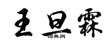 胡问遂王旦霖行书个性签名怎么写