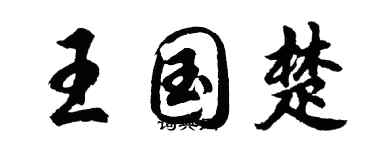 胡问遂王国楚行书个性签名怎么写