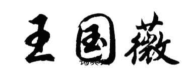 胡问遂王国薇行书个性签名怎么写