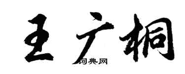 胡问遂王广桐行书个性签名怎么写