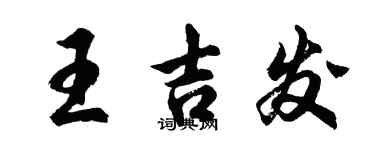 胡问遂王吉发行书个性签名怎么写