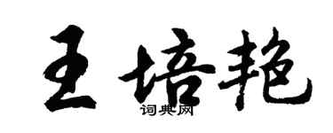 胡问遂王培艳行书个性签名怎么写