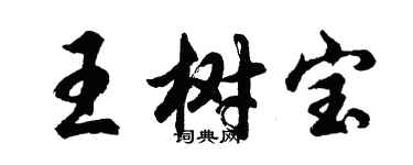 胡问遂王树宝行书个性签名怎么写