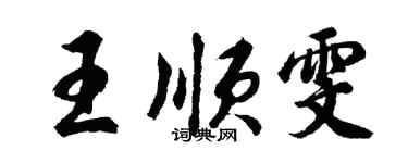 胡问遂王顺雯行书个性签名怎么写