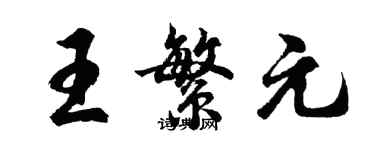 胡问遂王繁元行书个性签名怎么写
