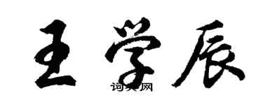 胡问遂王学辰行书个性签名怎么写