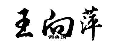 胡问遂王向萍行书个性签名怎么写