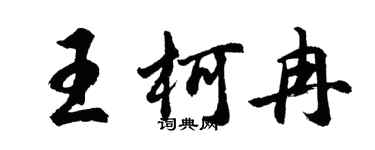 胡问遂王柯冉行书个性签名怎么写