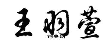 胡问遂王羽萱行书个性签名怎么写